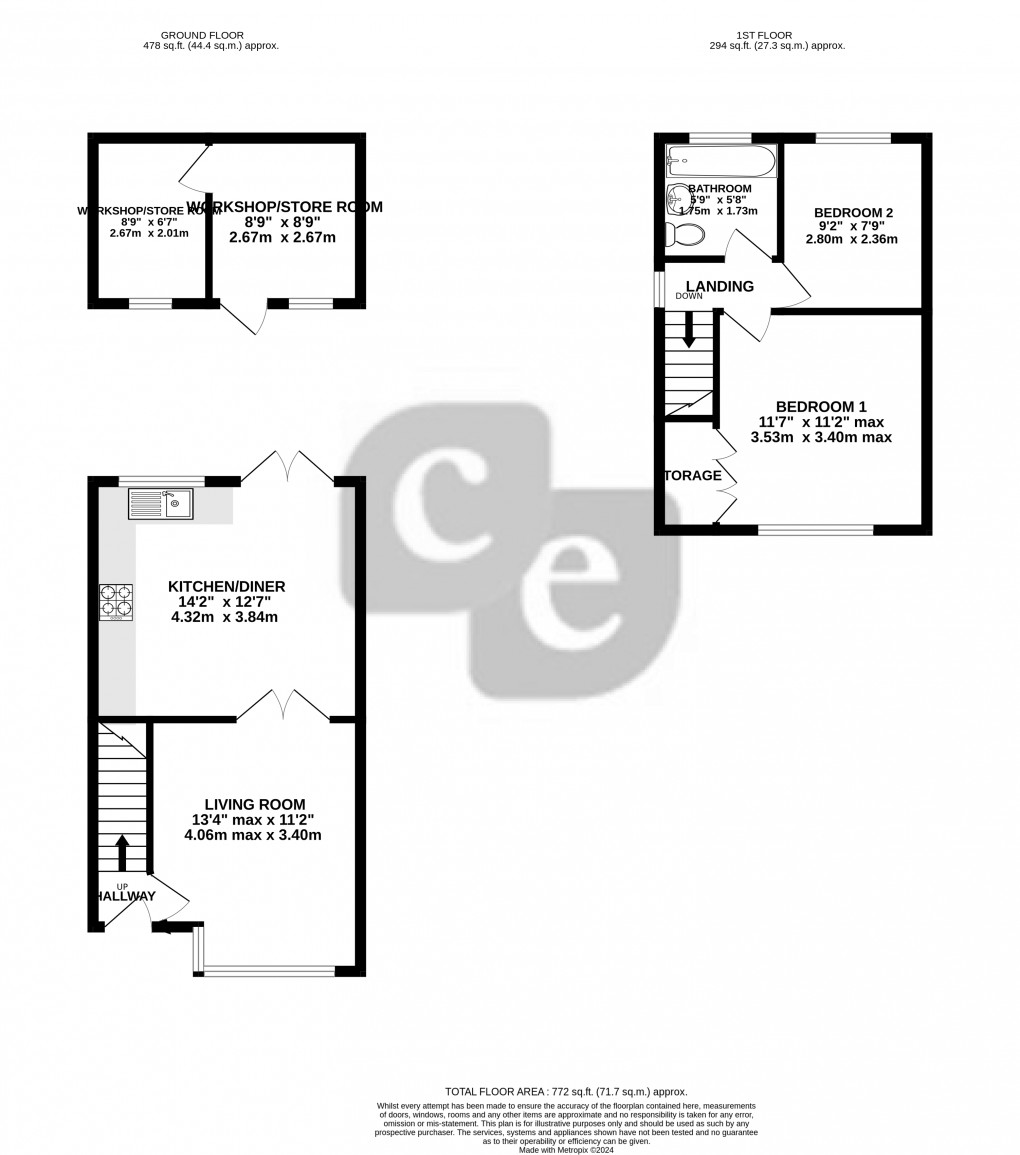 Floorplan for Wood End Gardens, Northolt, Greater London