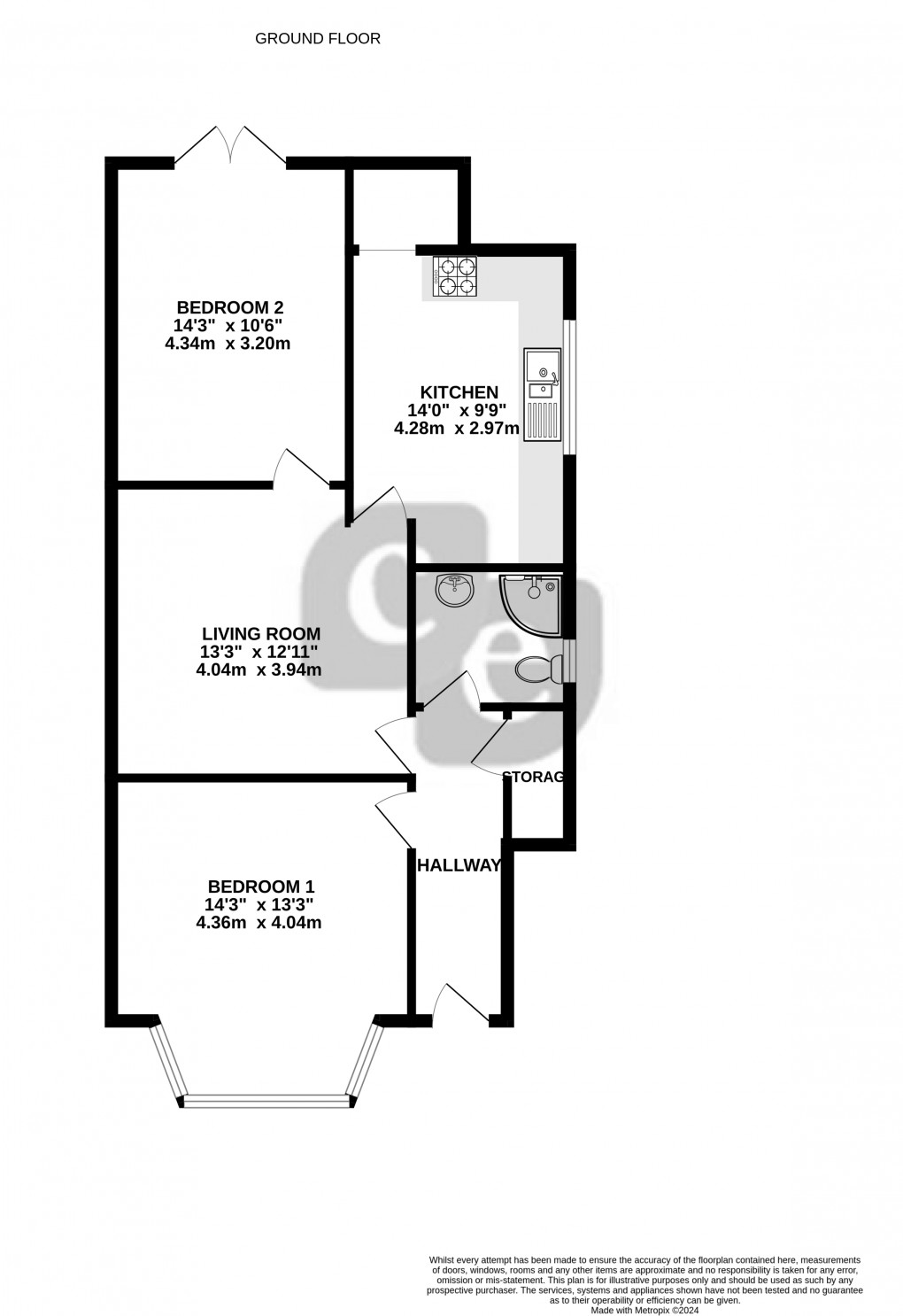 Floorplan for St Andrews Road, London