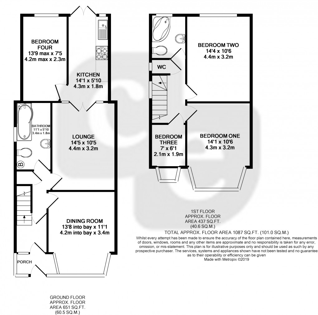 Floorplan for Trescoe Gardens, Harrow, Greater London