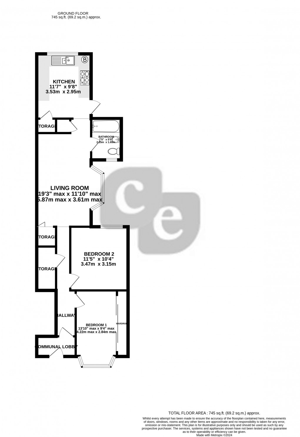 Floorplan for Spencer Road, Harrow, Greater London