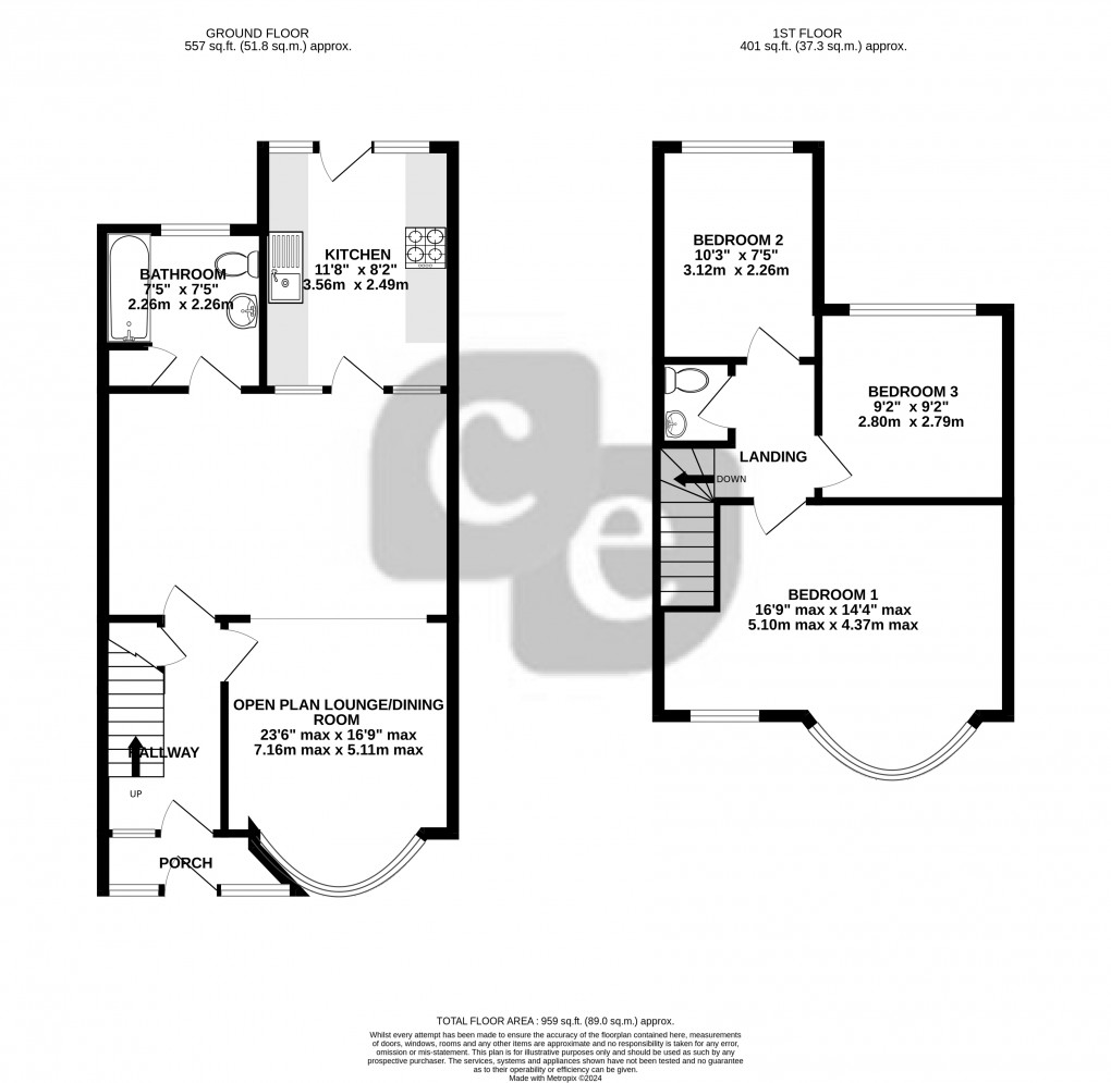 Floorplan for Lynton Road, Harrow, Greater London