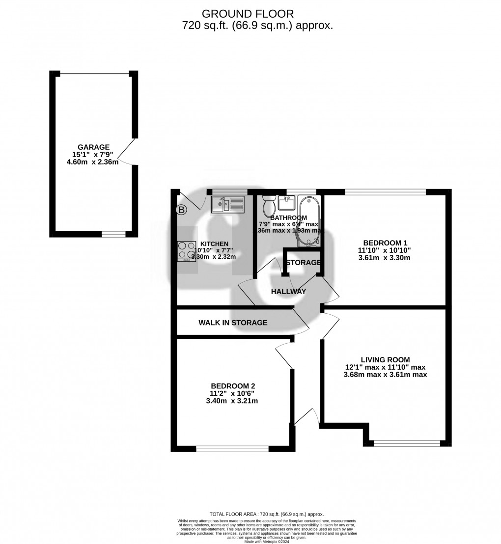 Floorplan for Dorchester Close, Northolt, Greater London