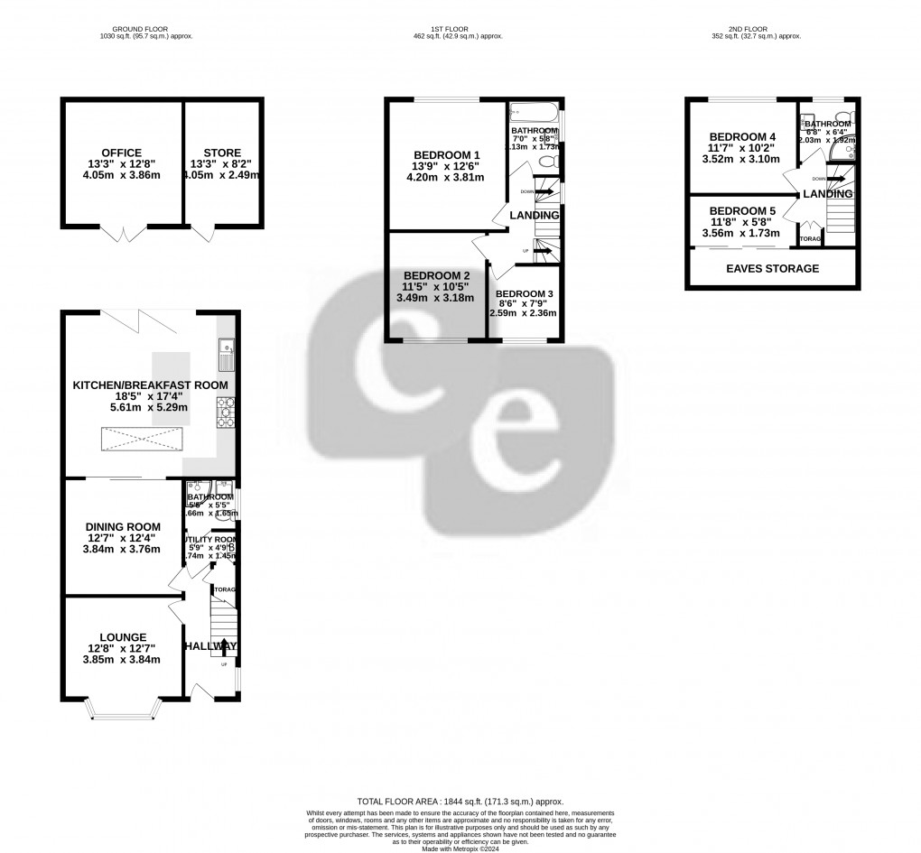 Floorplan for Halsbury Road East, Northolt, Greater London