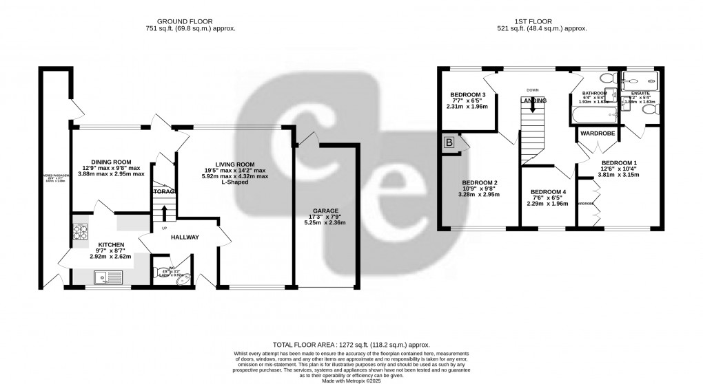 Floorplan for Malvern Avenue, Harrow, Greater London