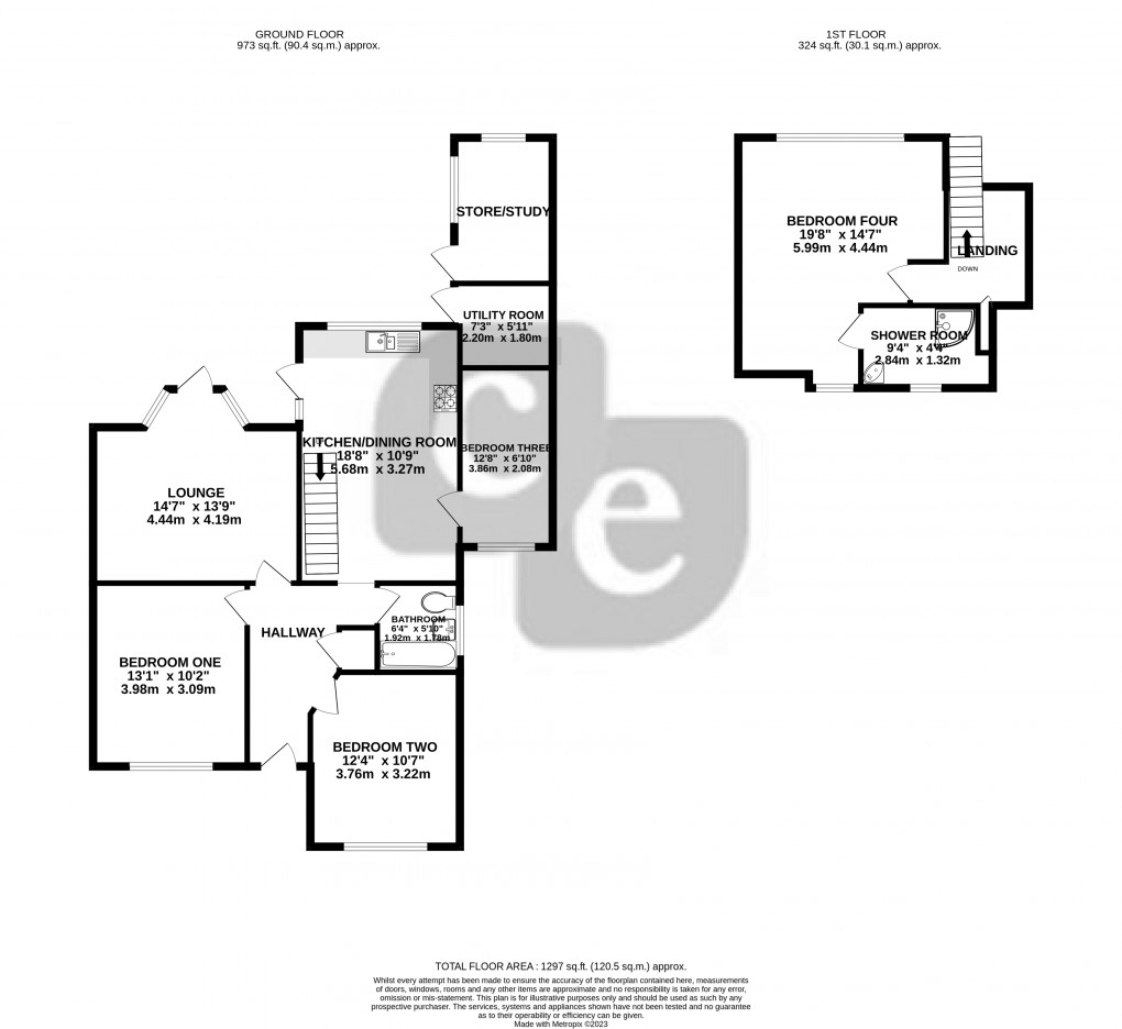 Floorplan for Hillside Road, NORTHWOOD, Middlesex